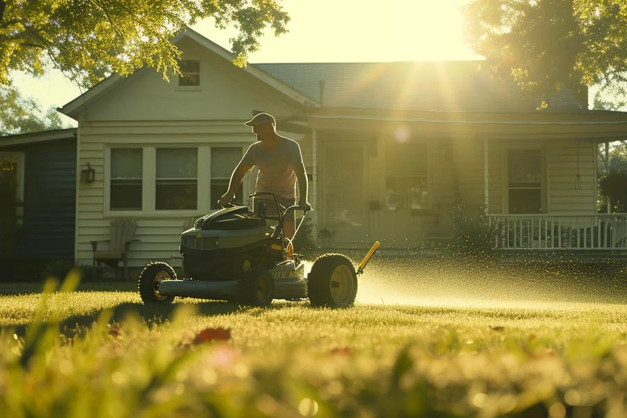 lawn mowing machine