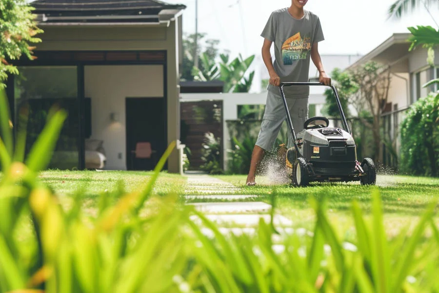 self-propelled push mower
